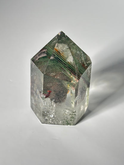High Quality Green Phantom Chlorite & Lodalite Tower, Brazil