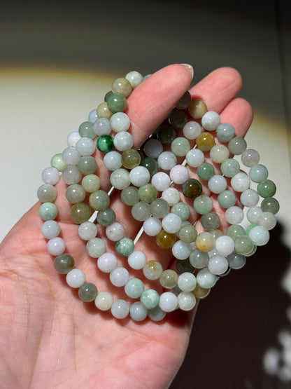 Burmese Jade Bracelets, 6.5mm