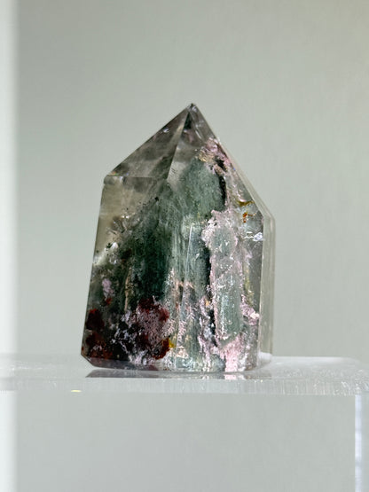 High Quality Mint Green & Pink Garden Quartz Tower, Zambia