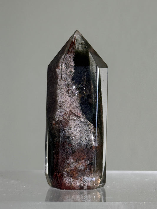 High Quality Water Clear Purple Green Garden Quartz Tower, Zambia