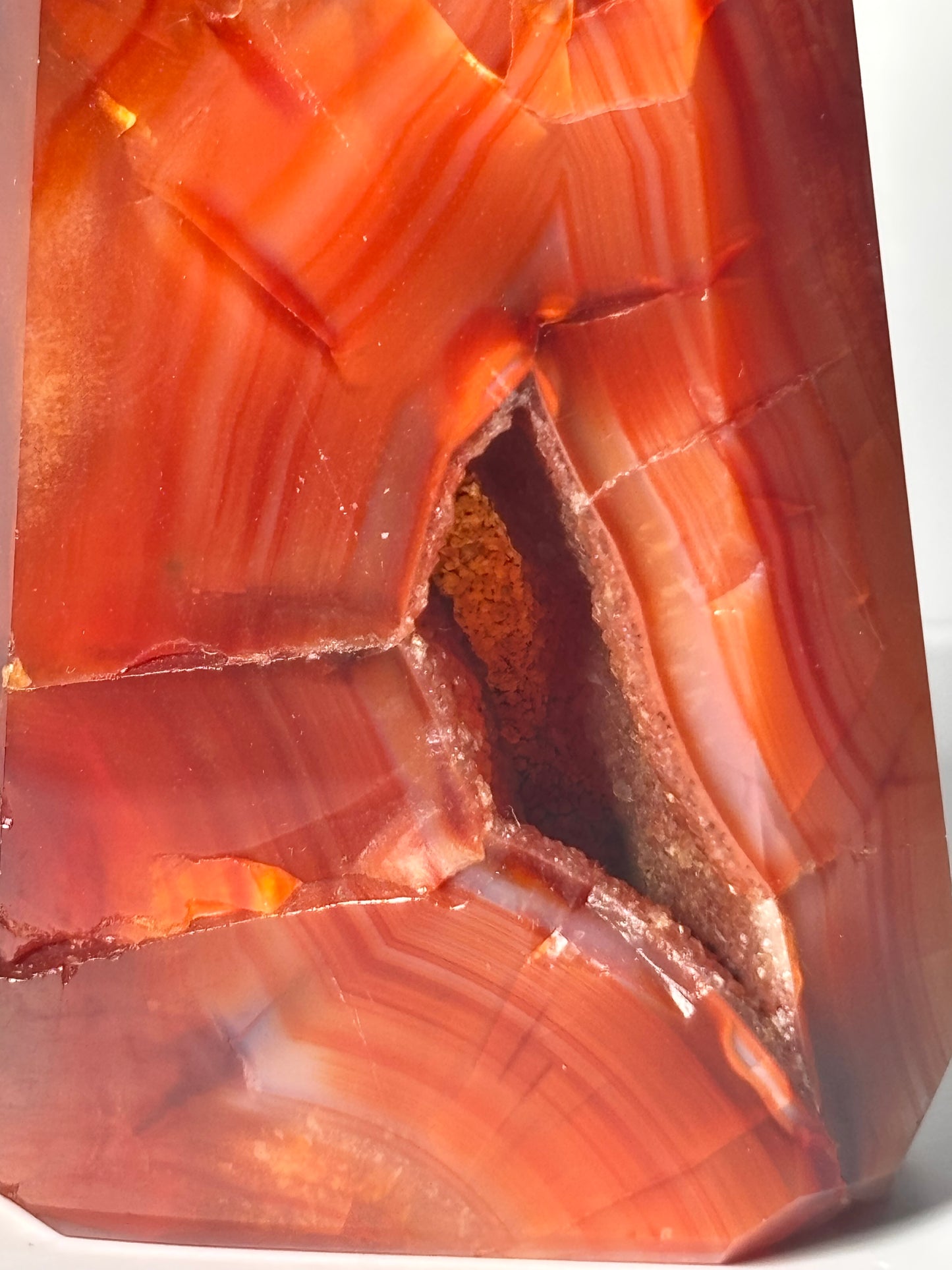 Large Druzy Carnelian Agate Tower, Brazil