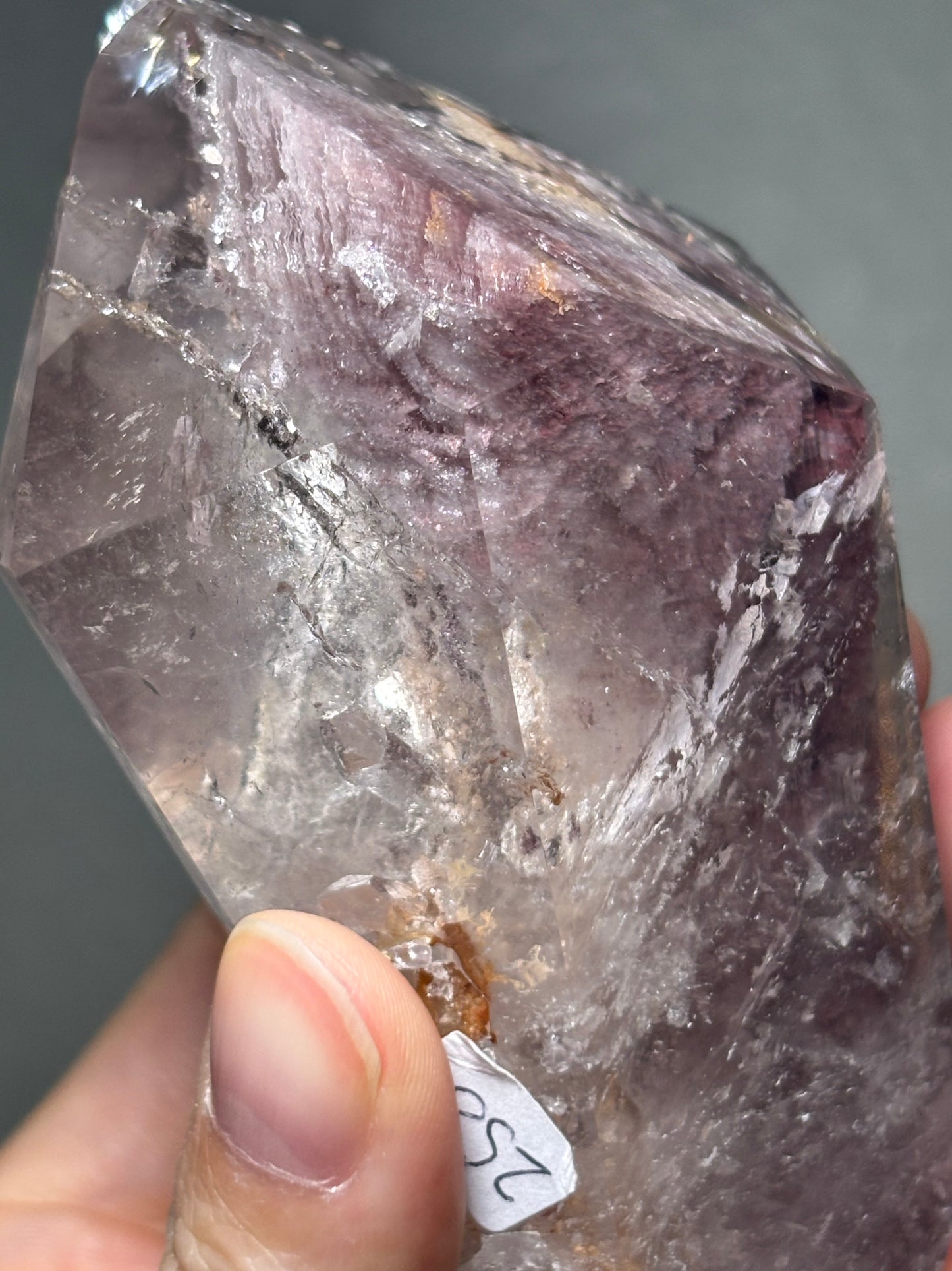 Large Rare Pink Lithium Double Terminated Freeform With Manifestation Quartz, Brazil
