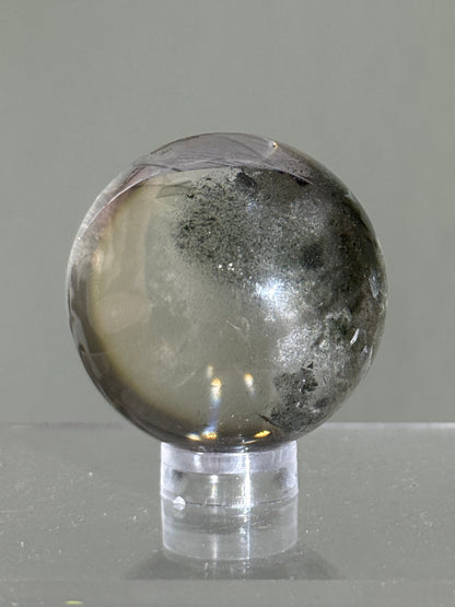 High Quality Water Clear Sage Green Garden Quartz Sphere, Brazil