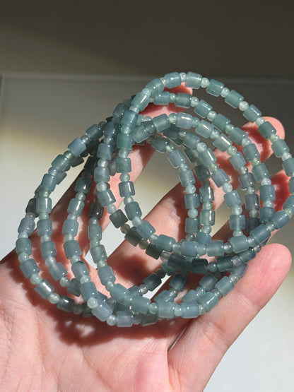 Blue Water Jade Bracelets, 5mm