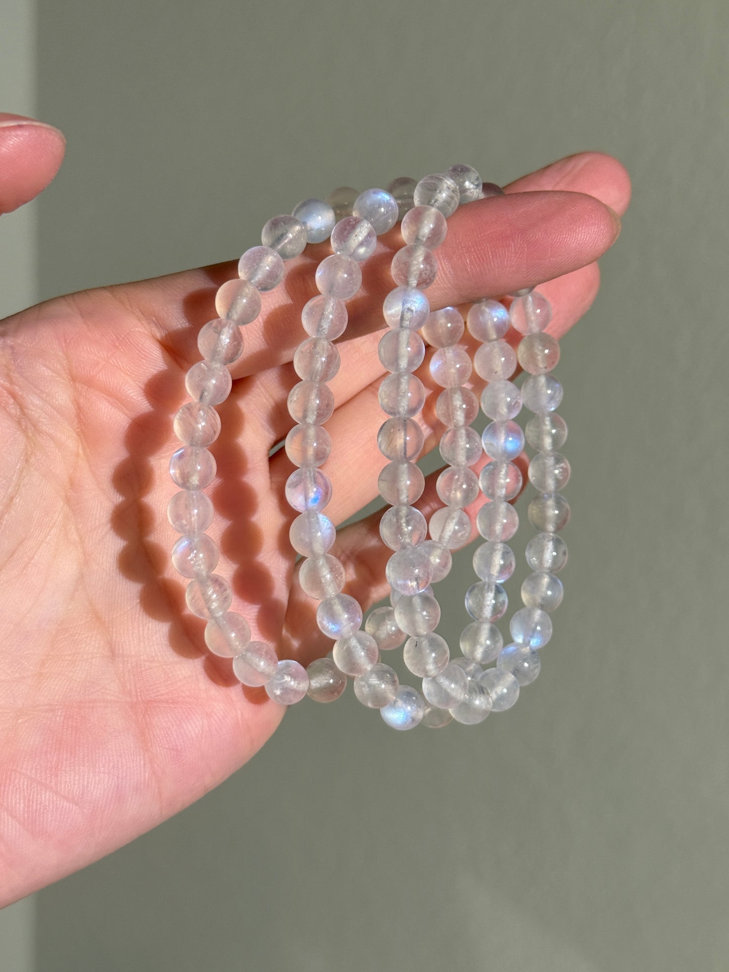 High Quality Moonstone Bracelets, 7mm