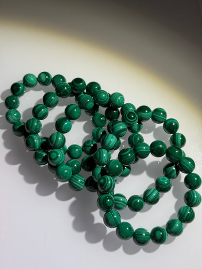 Orbicular Malachite Bracelets, 13mm