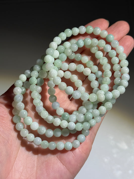 Burmese Jade Bracelets, 6mm