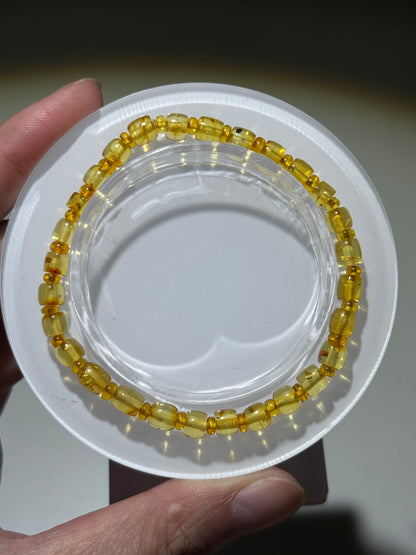 Genuine Amber Bracelets, 5mm
