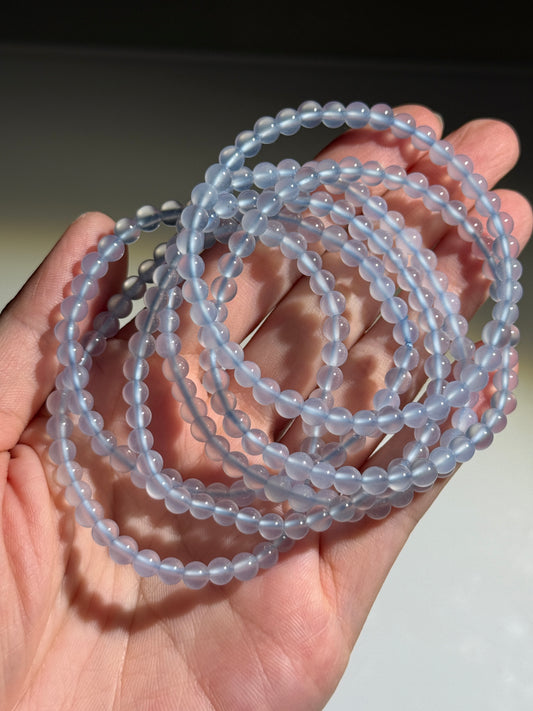 Blue Chalcedony Bracelets, 5mm