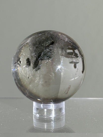 High Quality Water Clear Sage Green Garden Quartz Sphere, Brazil