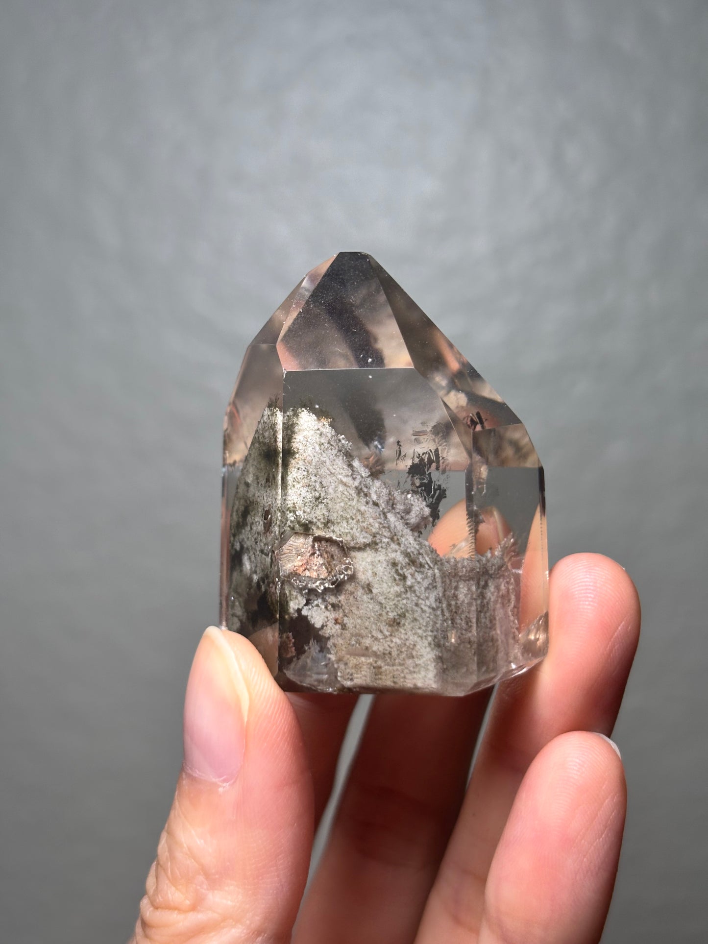 High Quality Water Clear Moody White Phantom Lodalite With Manifestation Quartz (Crystal in Crystal), Brazil