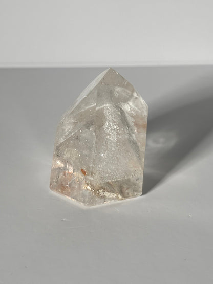 White Phantom Quartz Tower With Rainbow, Brazil