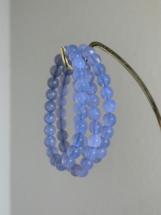 High Quality Blue Chalcedony Bracelets, 8mm