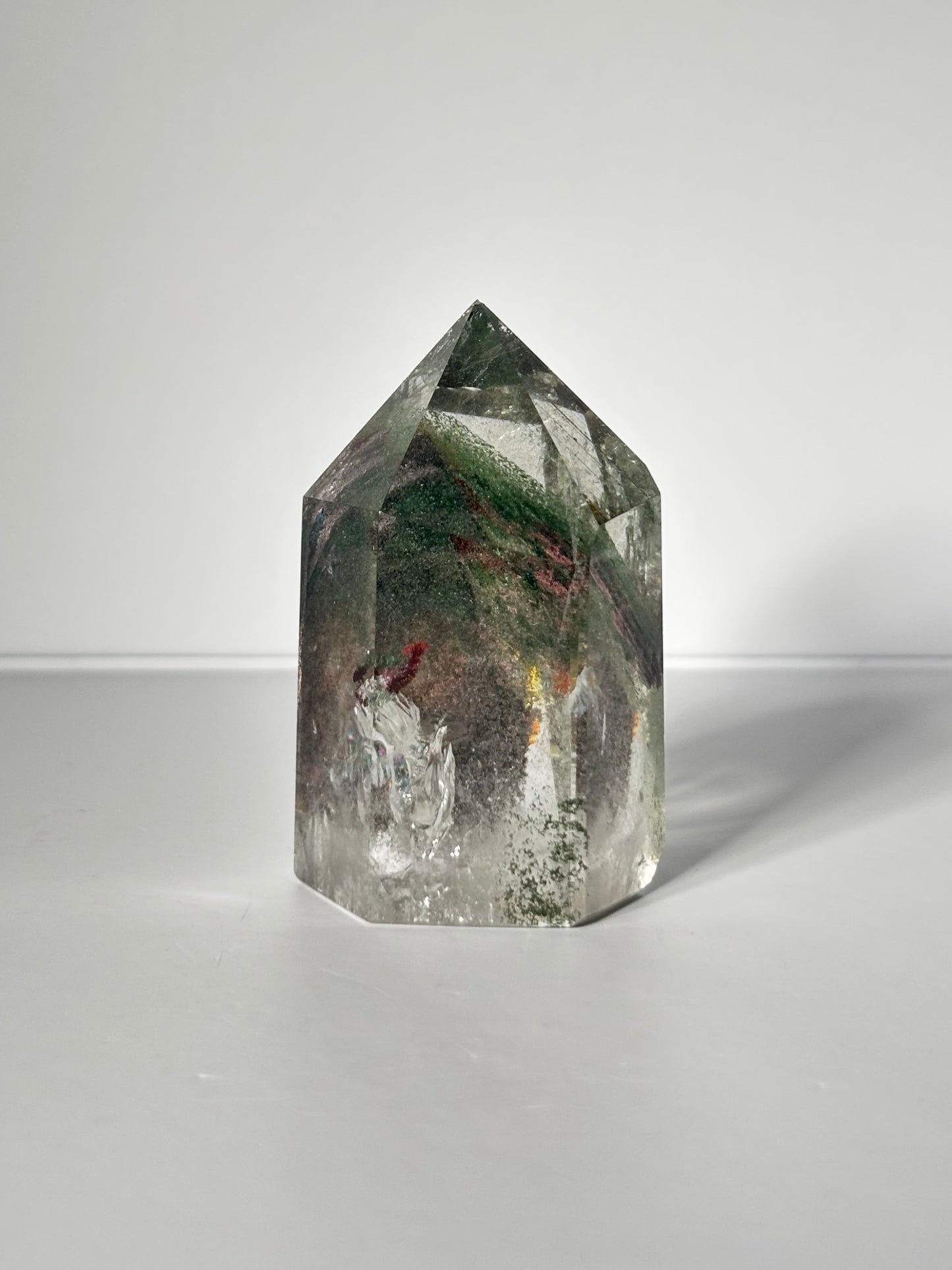 High Quality Green Phantom Chlorite & Lodalite Tower, Brazil