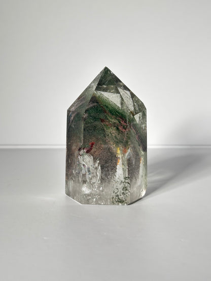High Quality Green Phantom Chlorite & Lodalite Tower, Brazil