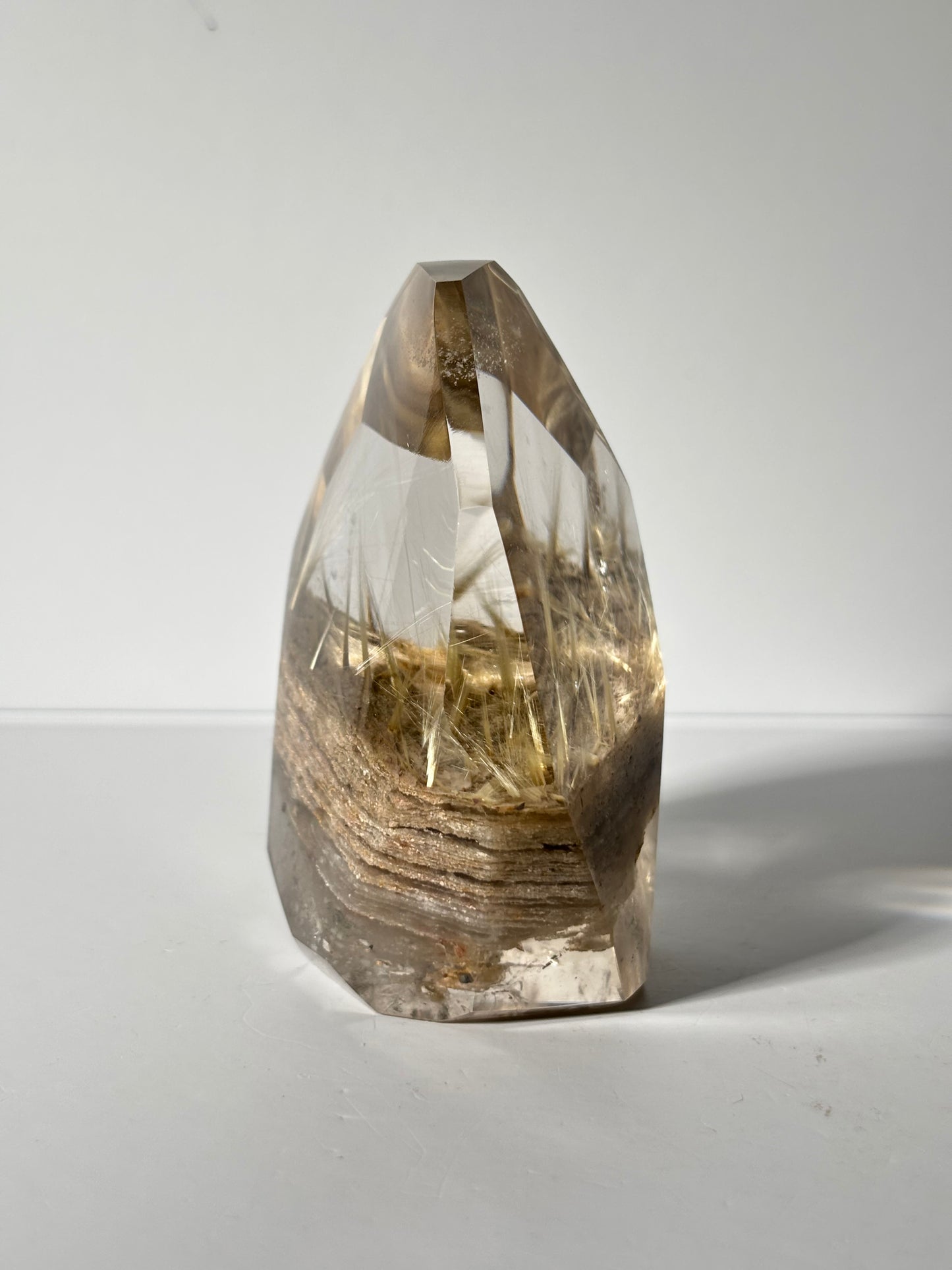 Statement Golden Starburst Rutile on Layered Lodalite Freeform