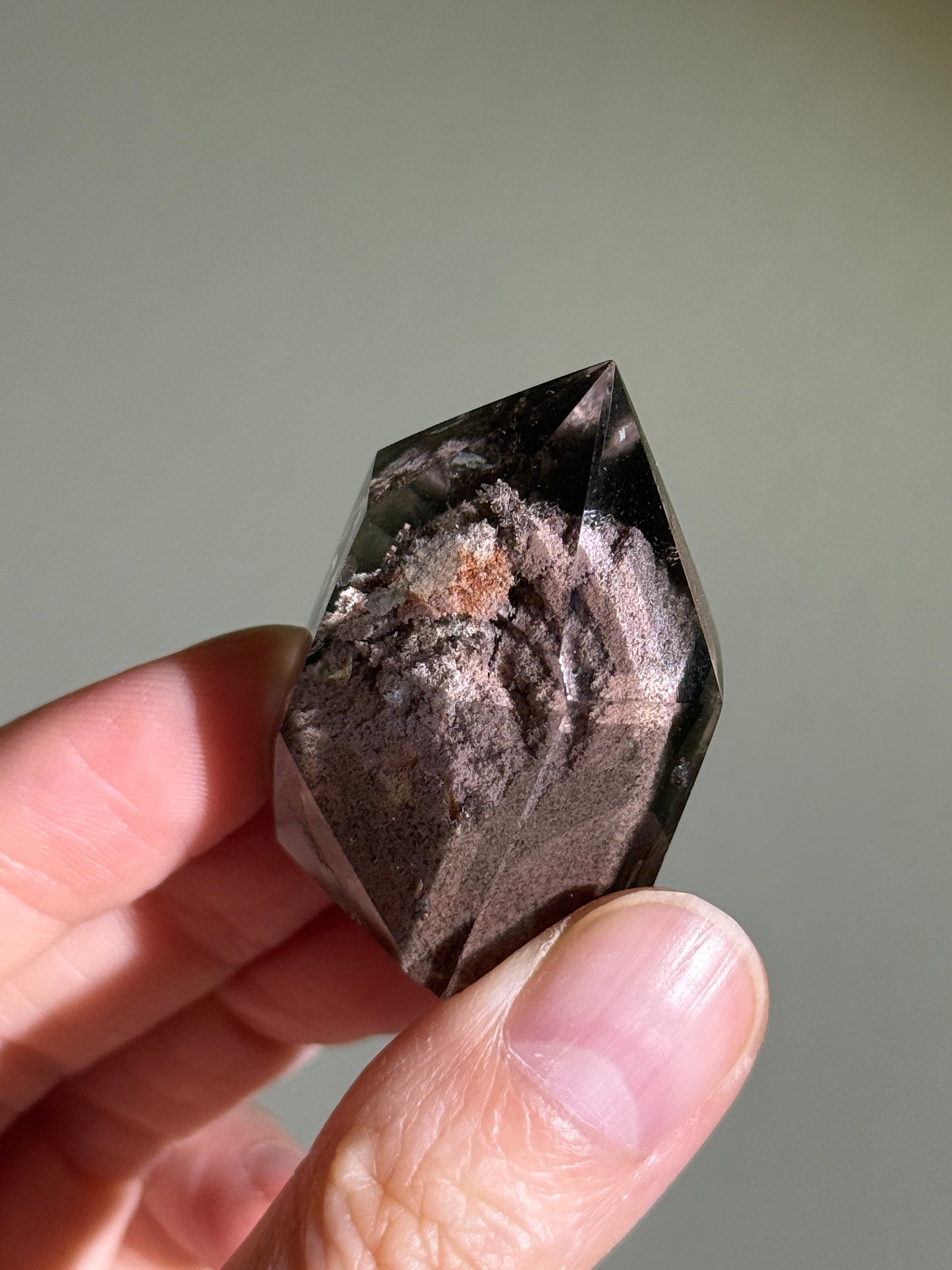 High Quality Phantom Pink Green Garden Quartz Tower, Zambia