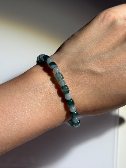 Blue Water Jade Bracelets, 6mm