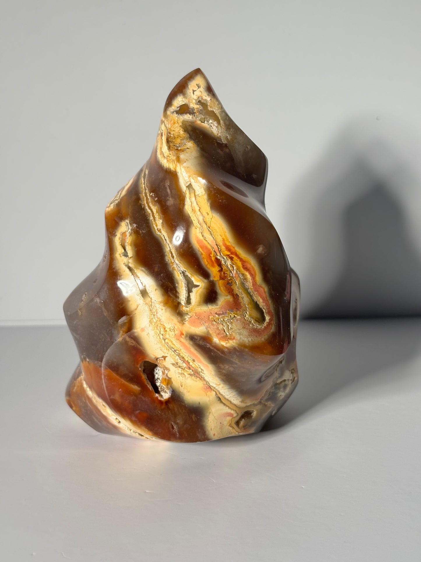 Large Chunky Orca Carnelian Agate Flame, Madagascar