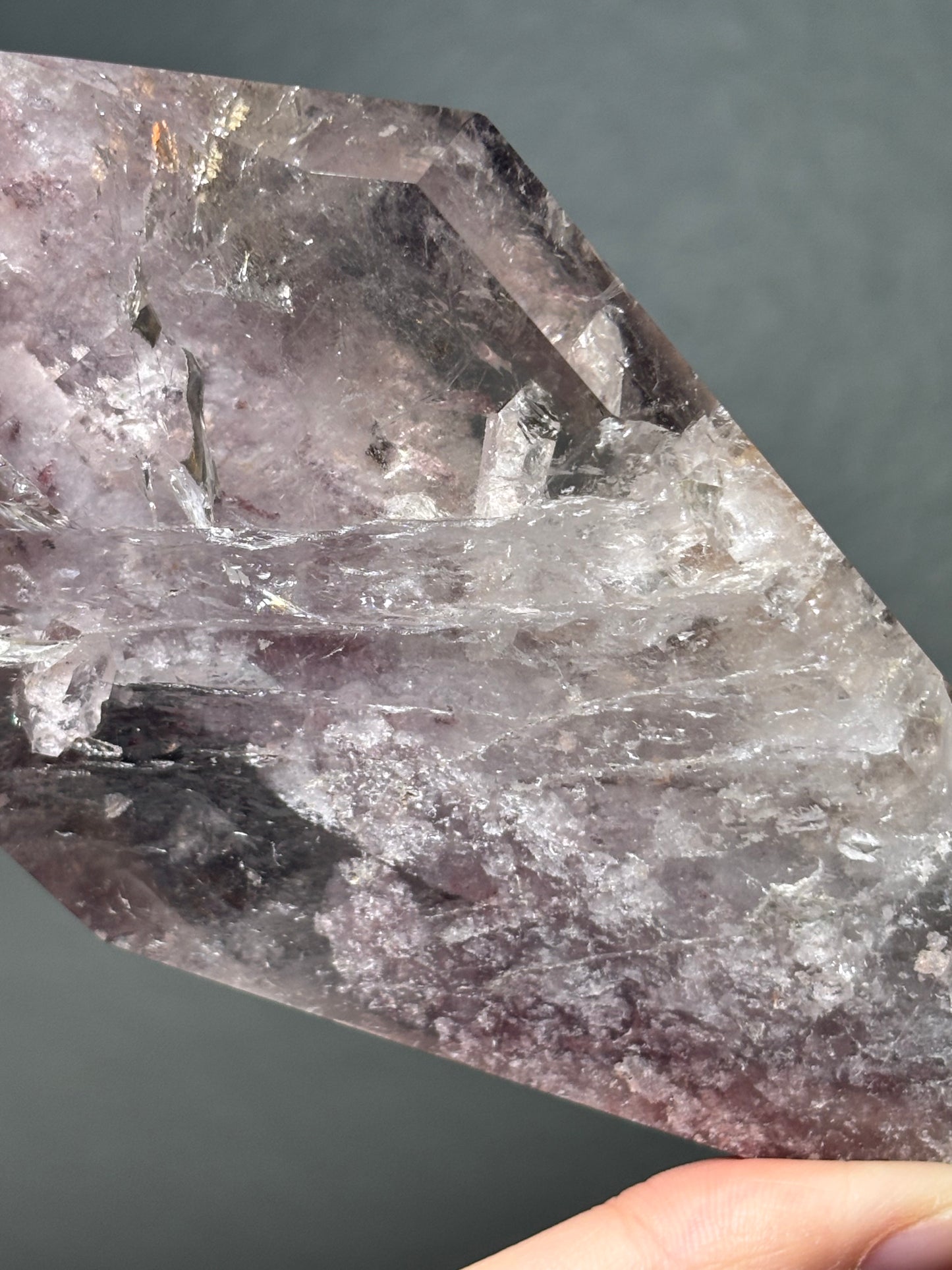 Large Rare Pink Lithium Double Terminated Freeform With Manifestation Quartz, Brazil