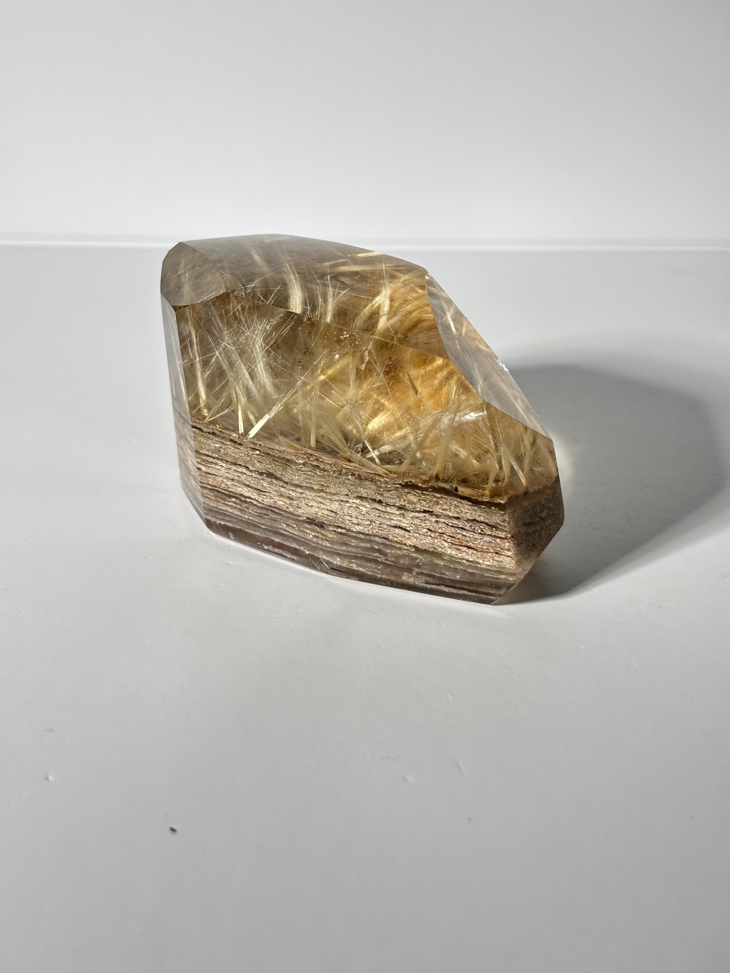 Statement Golden Starburst Rutile on Layered Lodalite Freeform