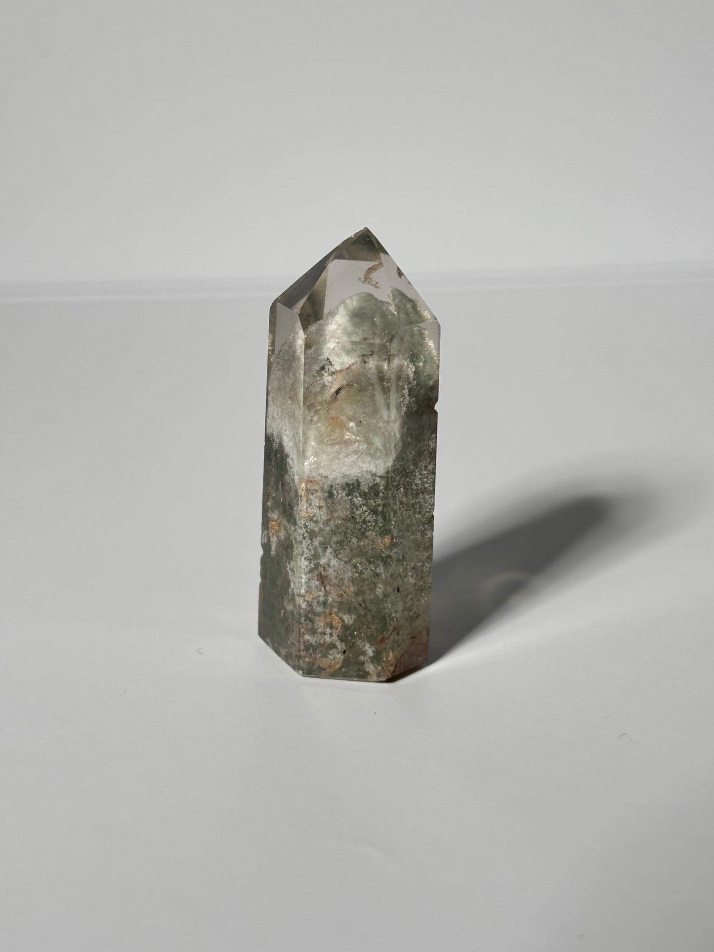 High Quality Sage Green Phantom Lodalite Tower, Brazil