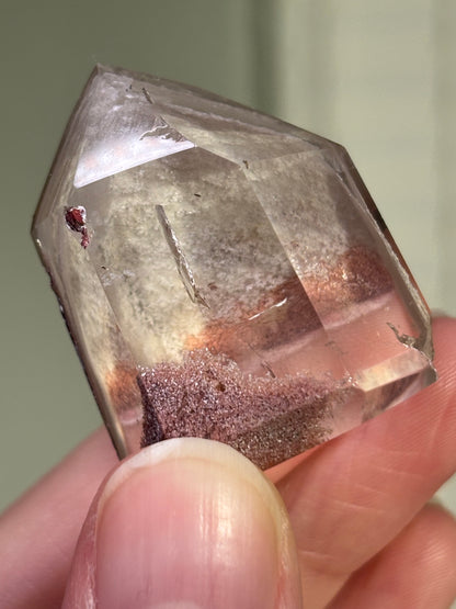High Quality Pink White Phantom Lodalite Quartz Tower, Brazil