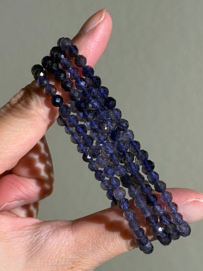 Faceted Iolite Bracelets, 4mm