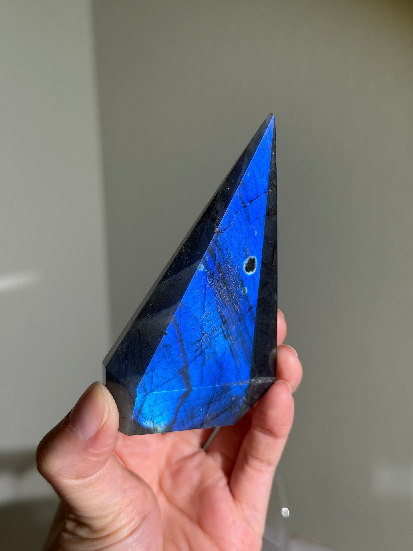 Gorgeous Blue Labradorite Pyramid, Madagascar