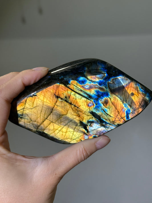 High Quality Large Full Flash Rainbow Labradorite Freeform, Madagascar