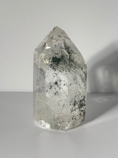 Large Dark Green Phantom Chlorite Tower, Brazil