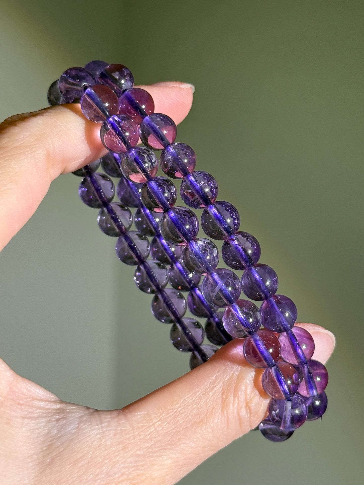 Lavender Amethyst Bracelets, 8.5mm