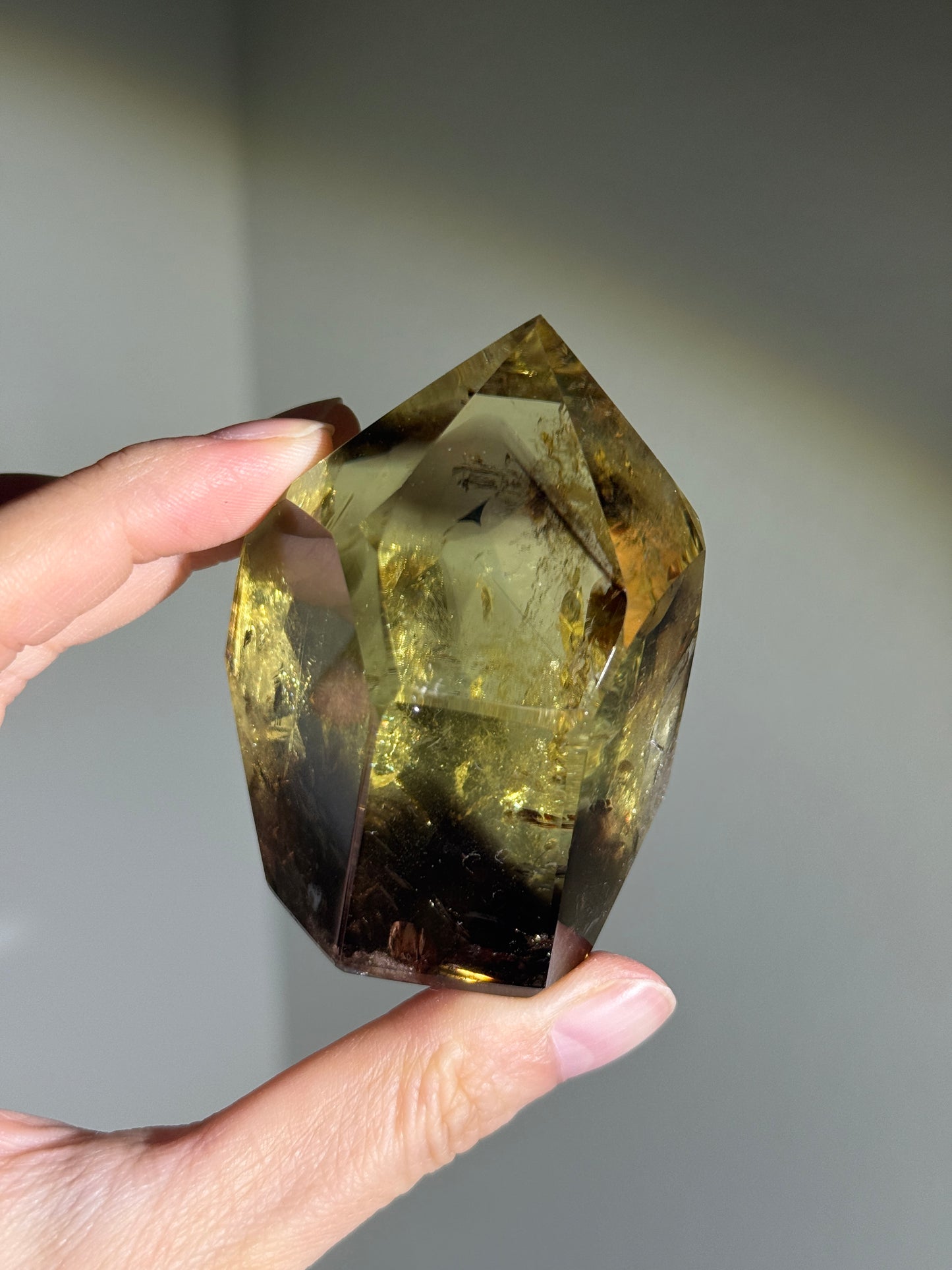 High Quality Phantom Smoky Citrine Tower, Brazil