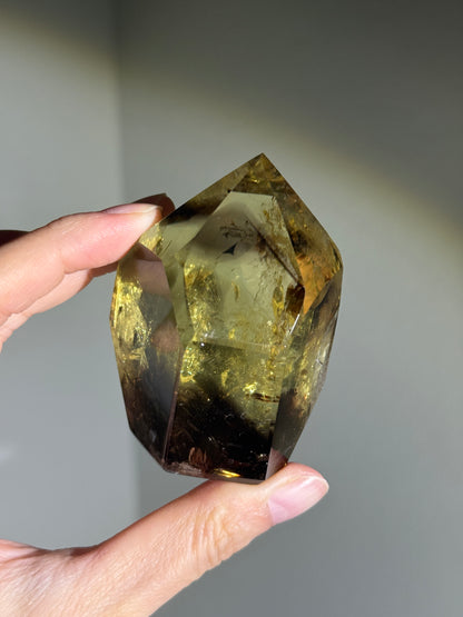 High Quality Phantom Smoky Citrine Tower, Brazil