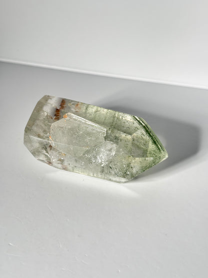 Rare Large Green Phantom Chlorite Tower With Big Penetrator, Brazil