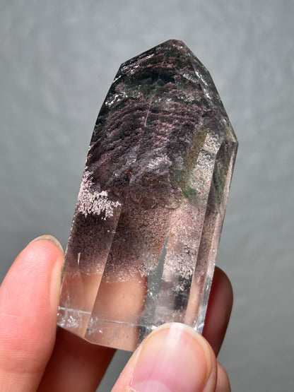 High Quality Water Clear Green Purple Garden Quartz Tower, Brazil