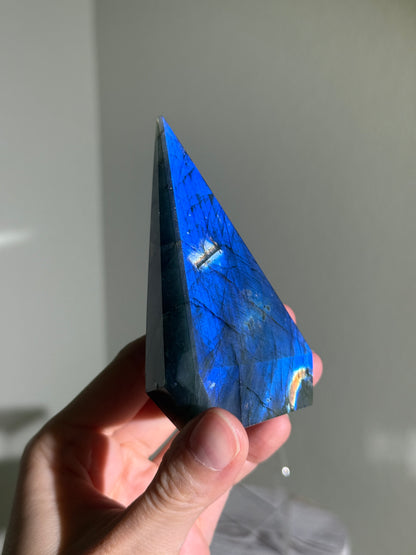 Gorgeous Blue Labradorite Pyramid, Madagascar