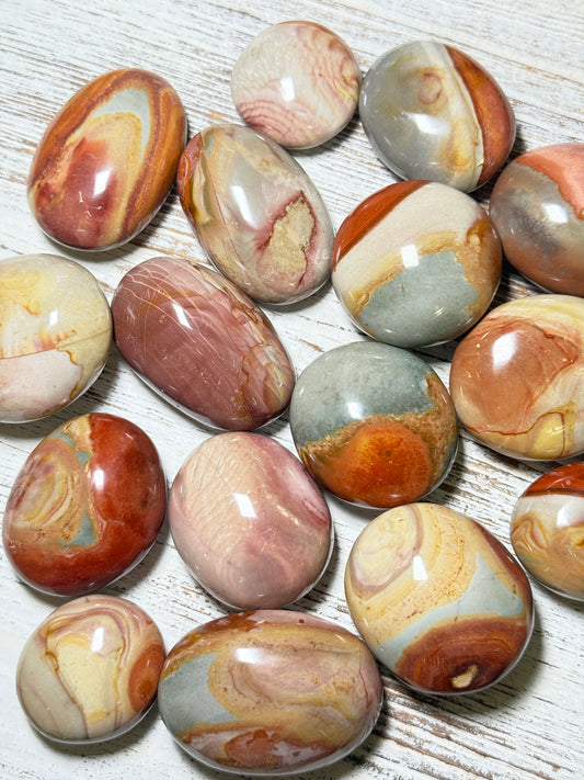 Polychrome Jasper Palmstones, Madagascar (You Pick!)