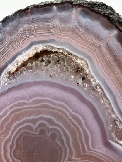 Large Druzy Pink Zhanguo Agate Pair, China