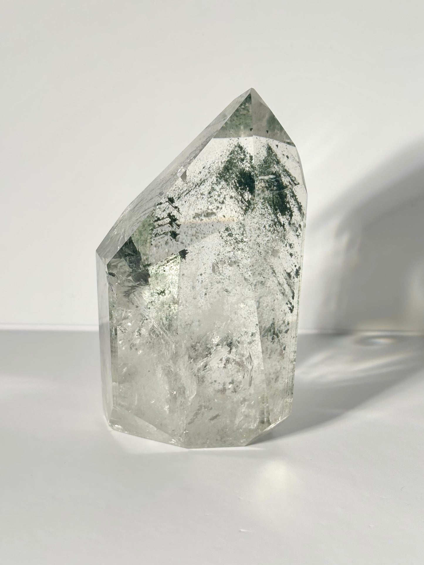 Large Dark Green Phantom Chlorite Tower, Brazil