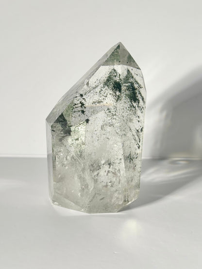 Large Dark Green Phantom Chlorite Tower, Brazil