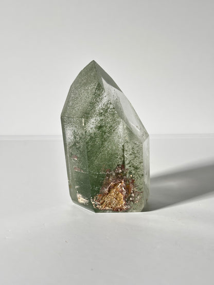 Large Chunky Green Phantom Chlorite Tower, Brazil