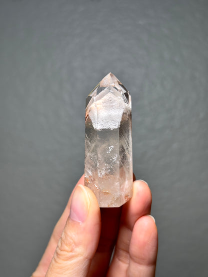 High Quality White & Light Pink Phantom Lodalite Tower, Brazil