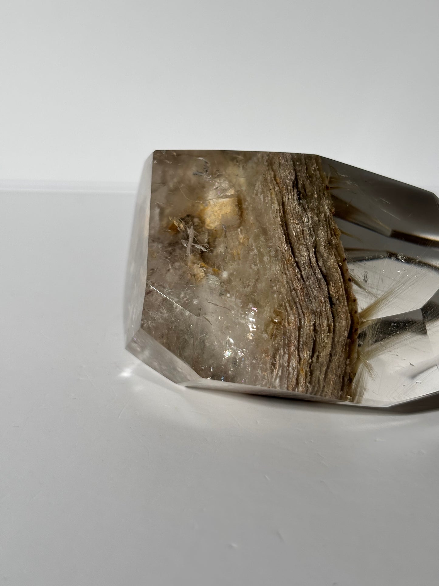 Statement Golden Starburst Rutile on Layered Lodalite Freeform