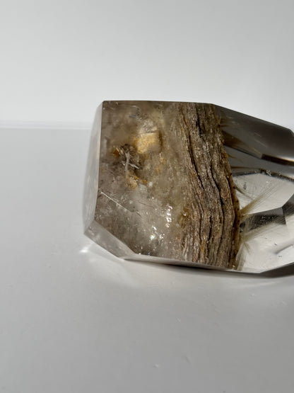 Statement Golden Starburst Rutile on Layered Lodalite Freeform