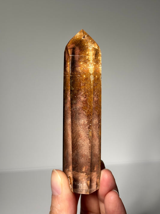 High Quality Water Clear Pink Lodalite Tower, Brazil