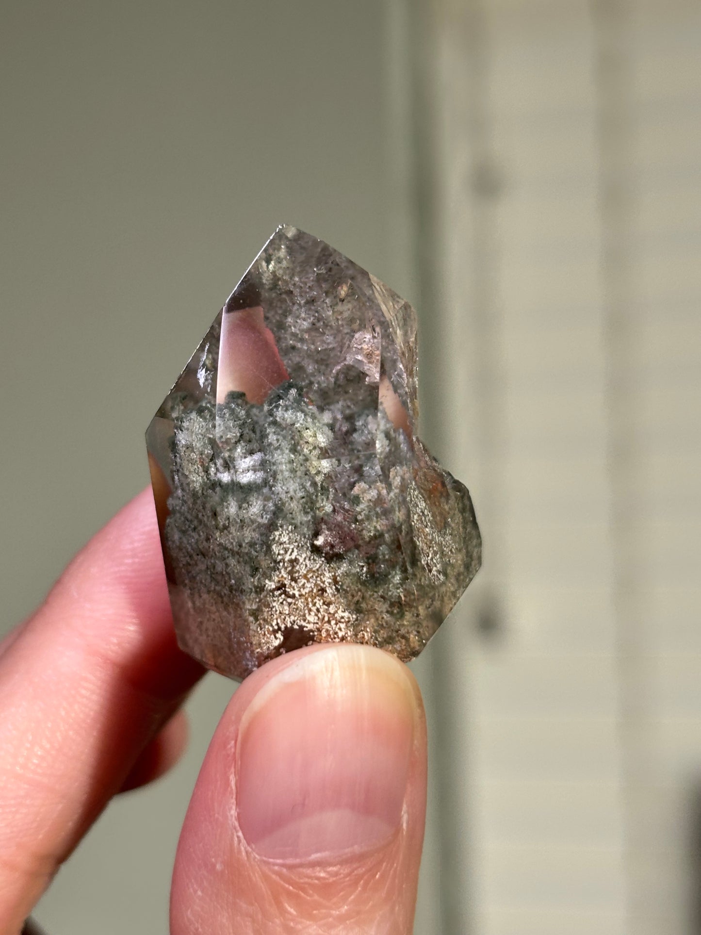 High Quality Water Clear Lodalite Quartz Tower, Brazil