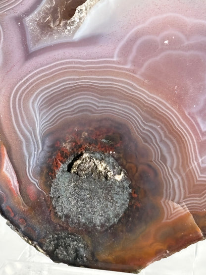 Large Druzy Pink Zhanguo Agate Pair, China