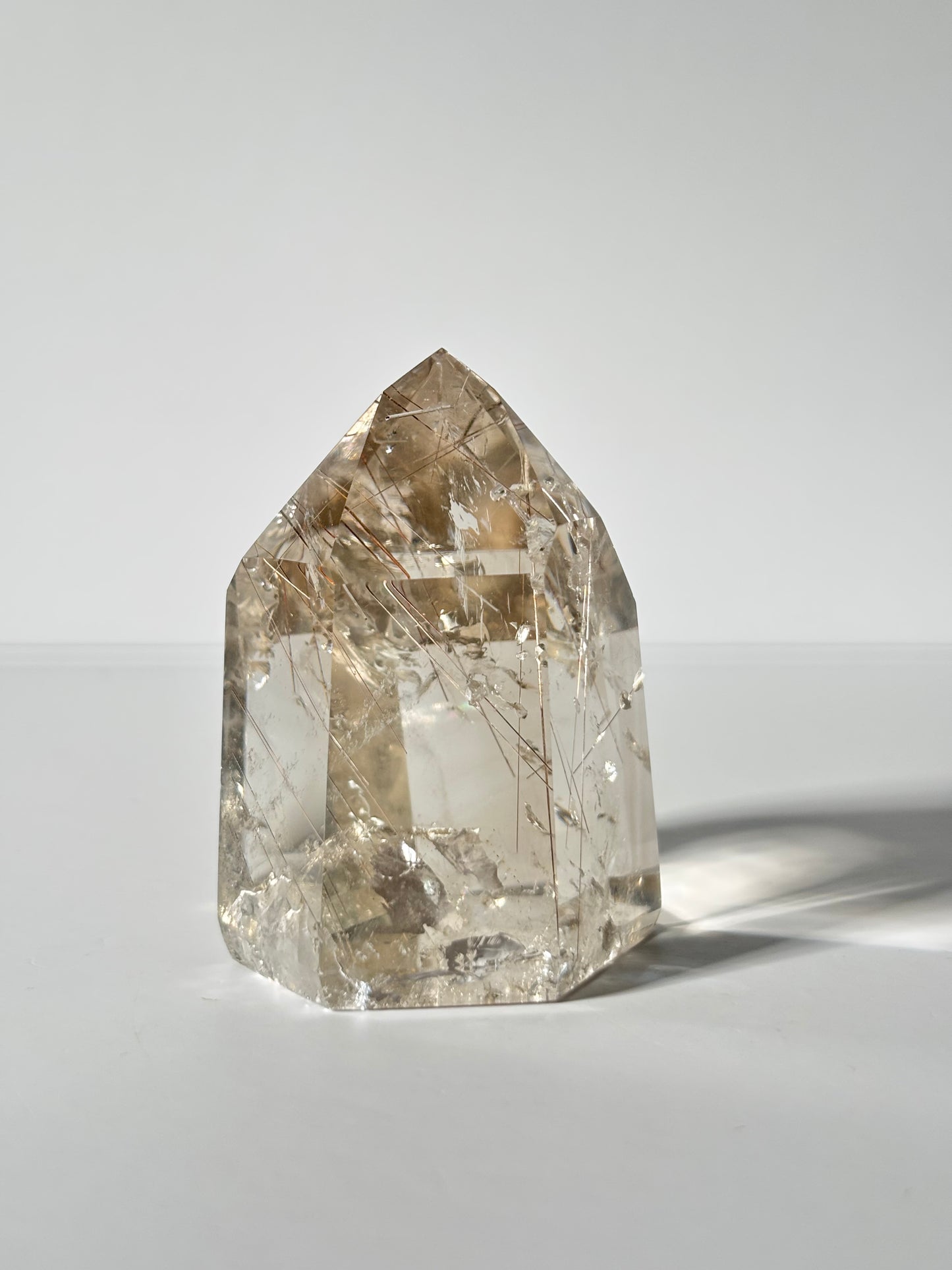 Collector’s Grade Rare Silver Rutile x Manifestation Quartz DTs Tower, Brazil