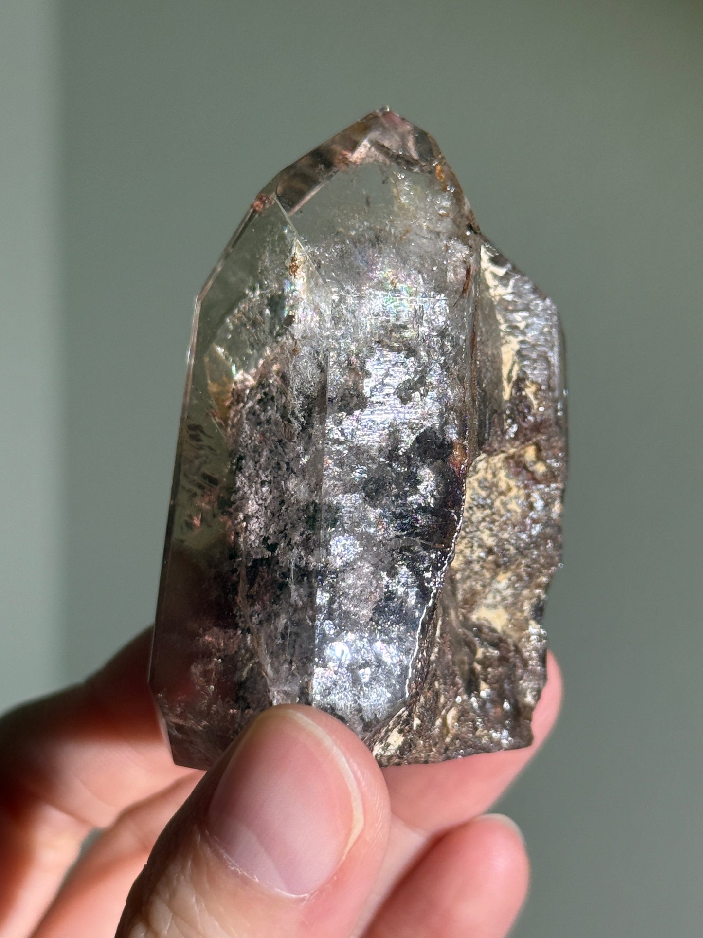 High Quality Large Phantom Pink Garden Quartz Tower, Brazil